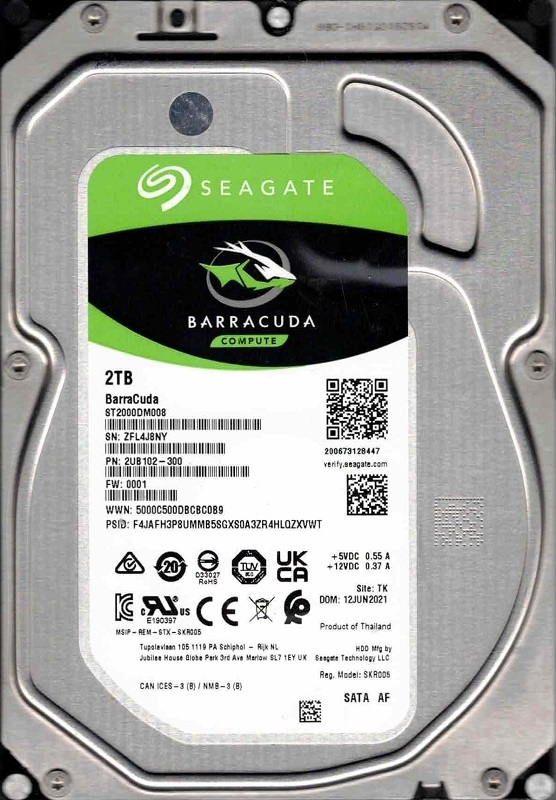 内蔵型SSD Seagate Barracuda 2TB SSD Seagate – BarraCuda 2TB SATA SSD – 2.5