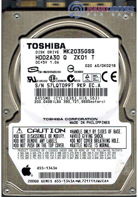 MK2035GSS HDD2A30 Q ZK01 T 