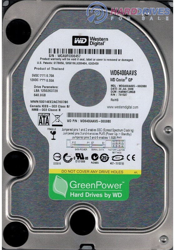 WD6400AAVS-00G9B0