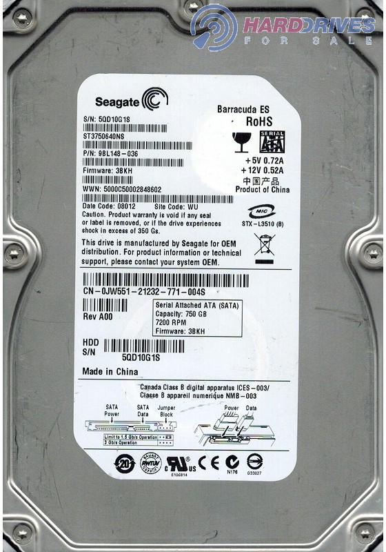 ST3750640NS 9BL148-036 3BKH WU
