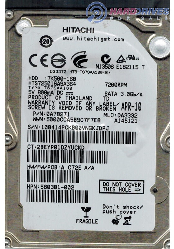 HTS725016A9A364