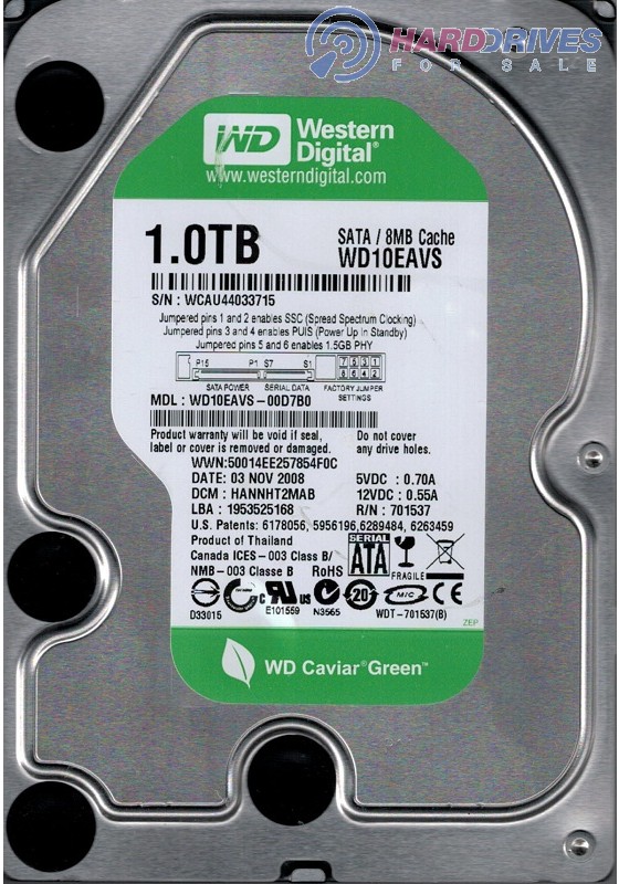 WD10EAVS-00D7B0