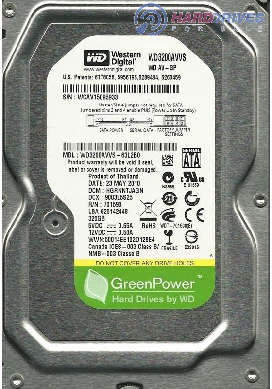 WD3200AVVS-63L2B0