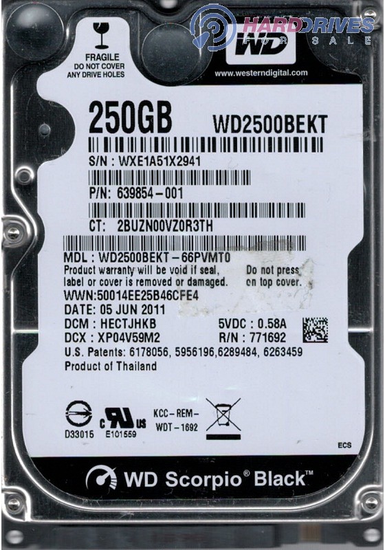 WD2500BEKT-66PVMT0
