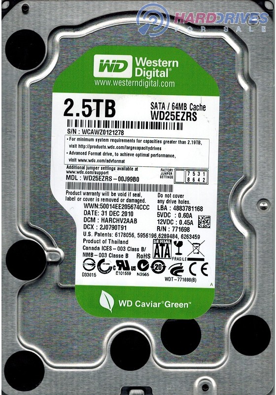 WD25EZRS-00J99B0