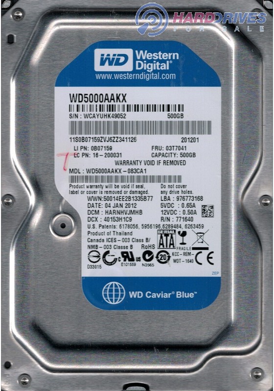 WD5000AAKX-083CA1