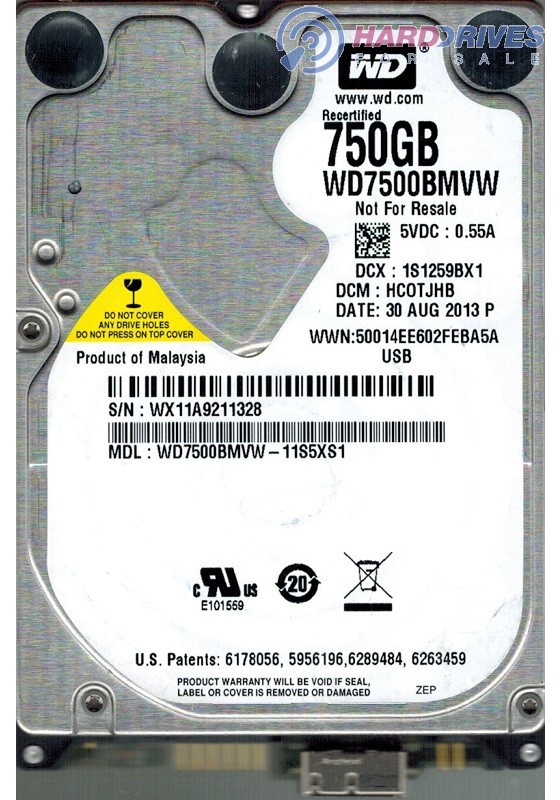 WD7500BMVW-11S5XS1
