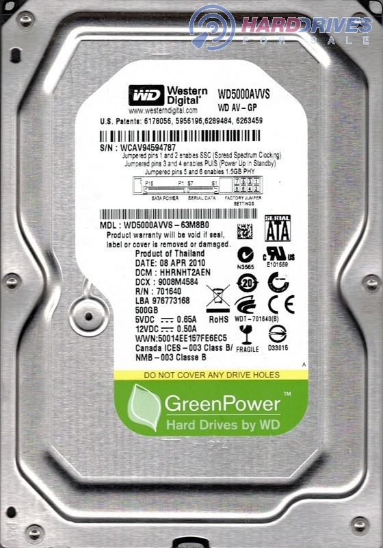 WD5000AAVS-63M8B0