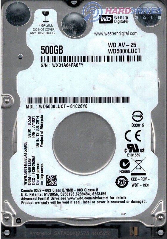 WD5000LUCT-61C26Y0