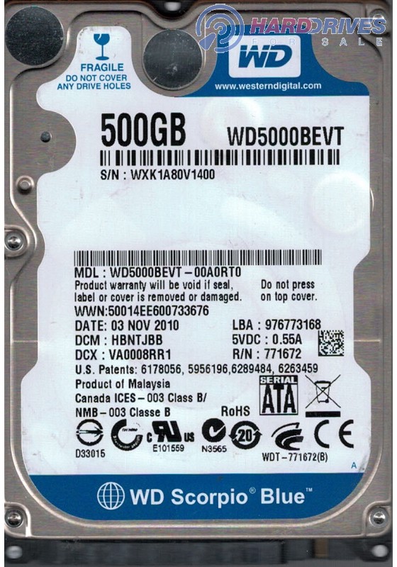 WD5000BEVT-00A0RT0