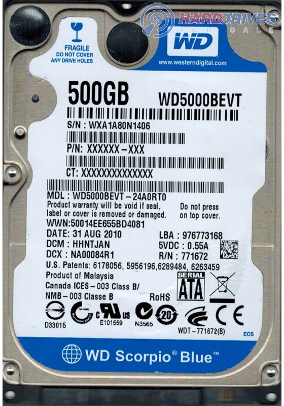 WD5000BEVT-24A0RT0