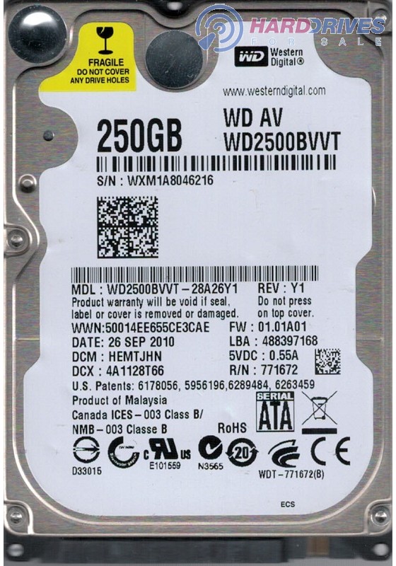 WD2500BVVT-28A26Y1