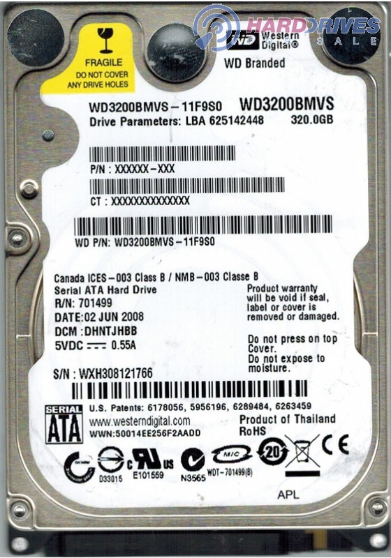 WD3200BMVS-11F9S0