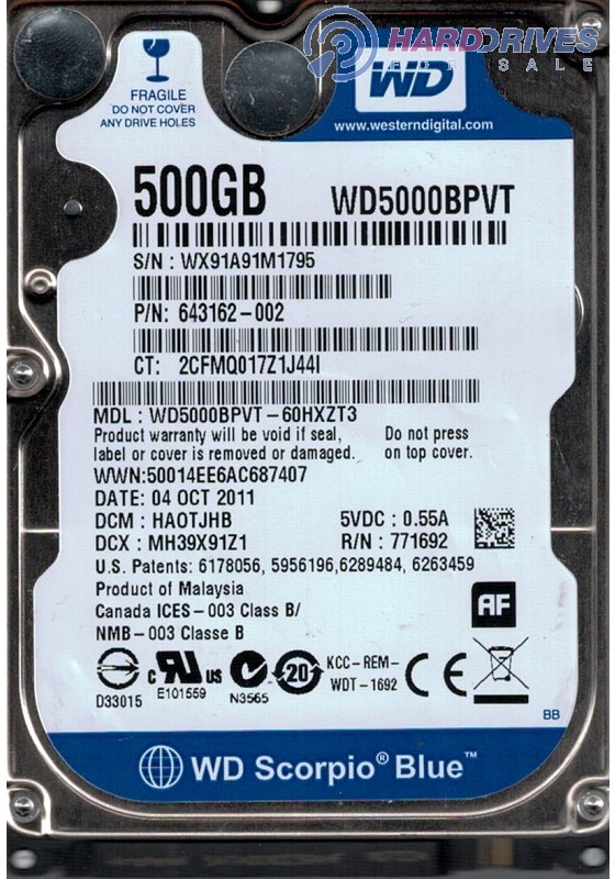 WD5000BPVT-60HXZT3