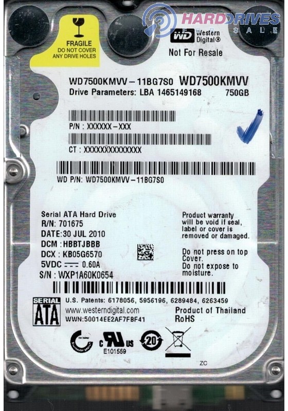 WD7500KMVV-11BG7S0