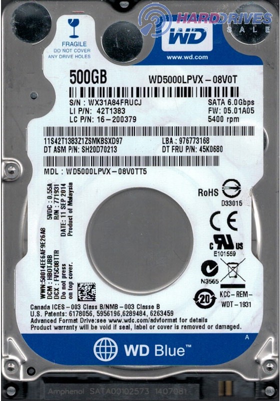 WD5000LPVX-08V0TT5