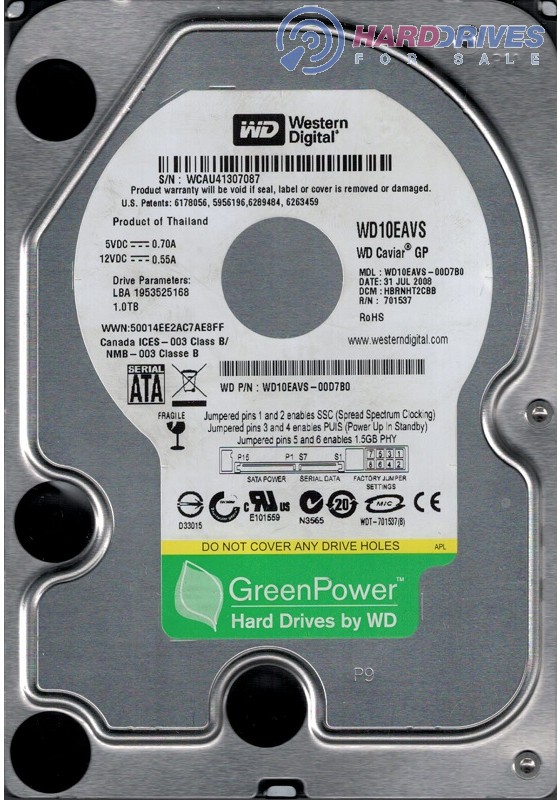 WD10EAVS-00D7B0