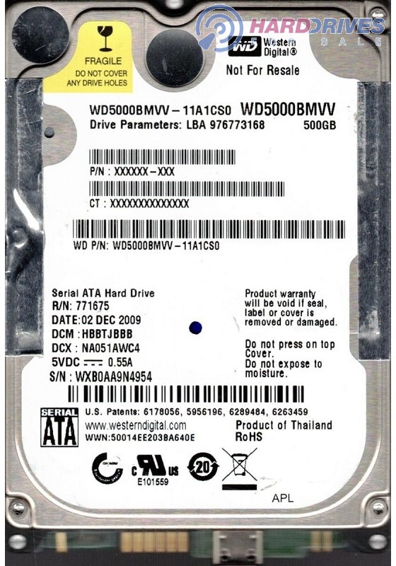 WD5000BMVV-11A1CS0