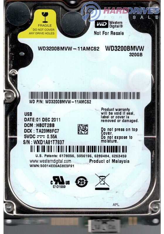 WD3200BMVW-11AMCS2