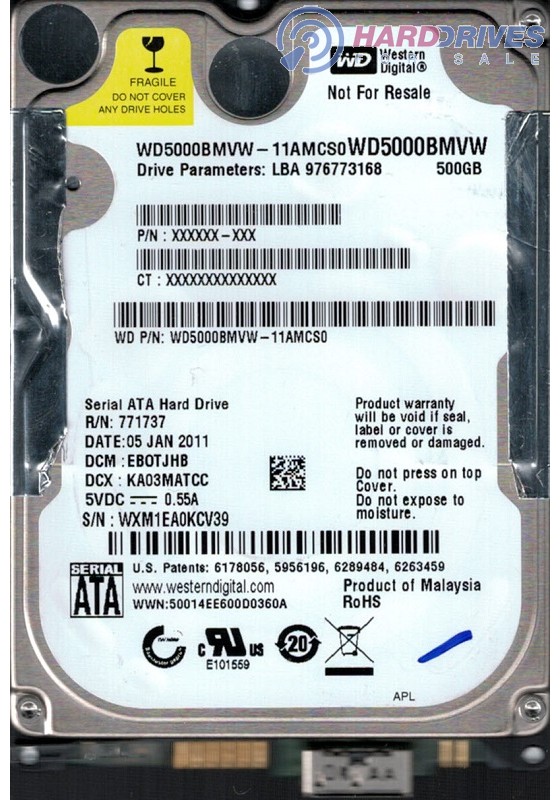 WD5000BMVW-11AMCS0
