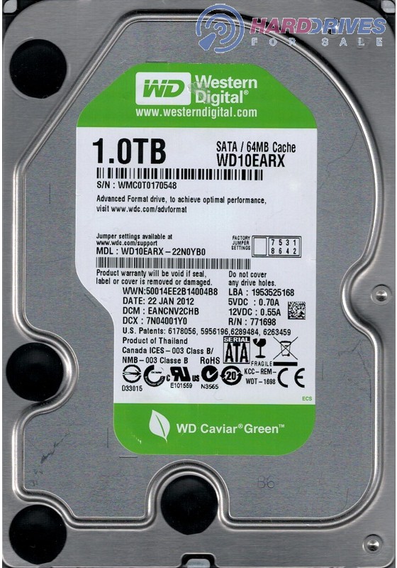 WD10EARX-22N0YB0