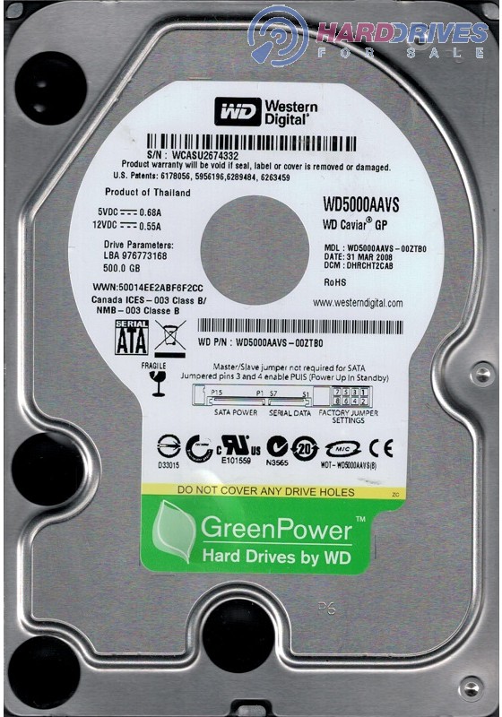 WD5000AAVS-00ZTB0