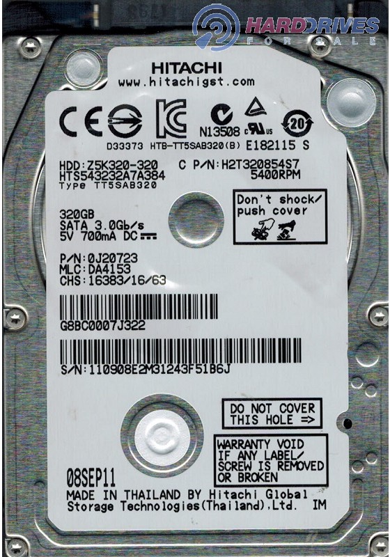 HTS543232A7A384 0J20723 DA4153