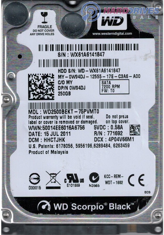 WD2500BEKT-75PVMT0