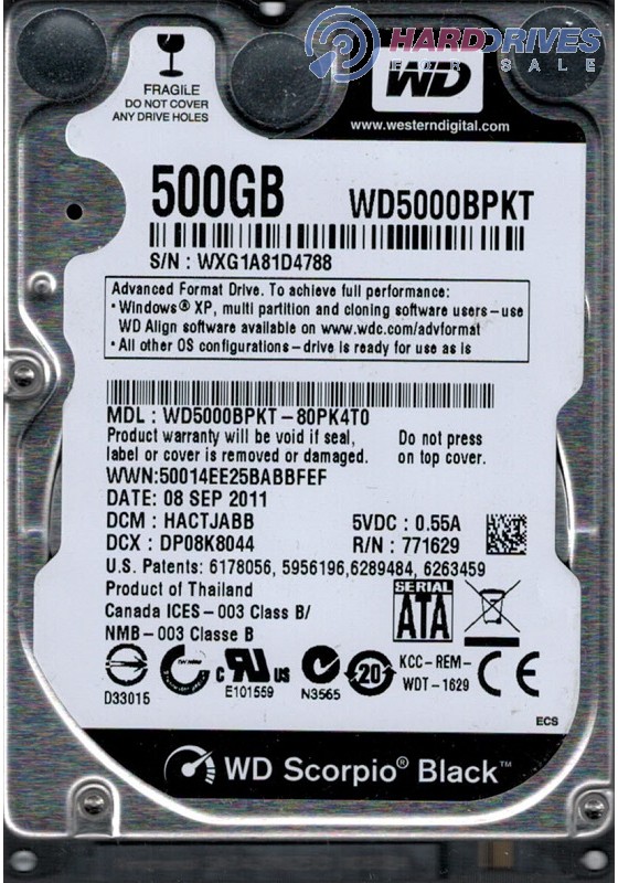 WD5000BPKT-80PK4T0