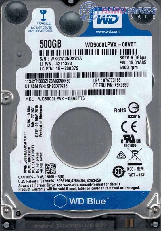 WD5000LPVX-08V0TT5