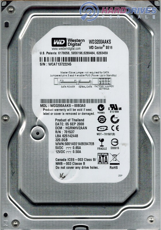 WD3200AAKS-00B3A0