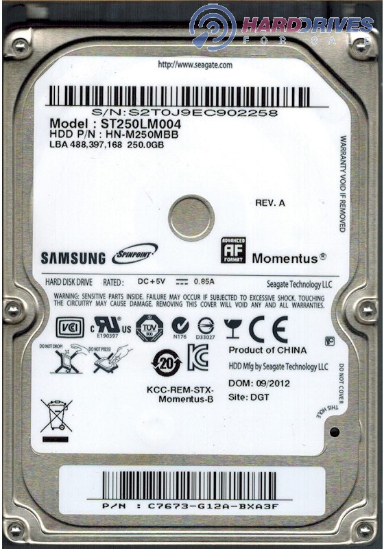 ST250LM004 C7673-G12A-BXA3F