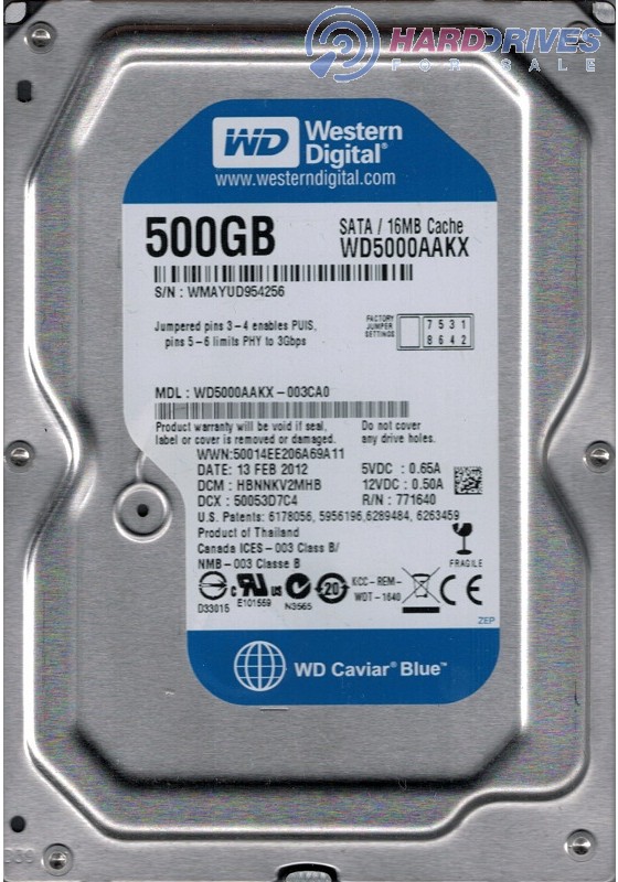 WD5000AAKX-003CA0