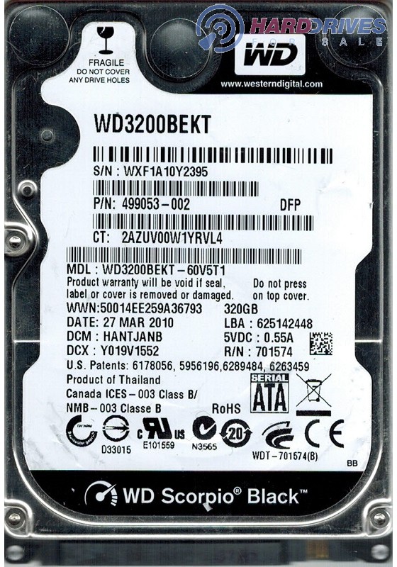 WD3200BEKT-60V5T1