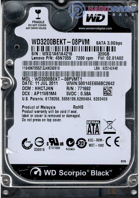 WD3200BEKT-08PVMT1
