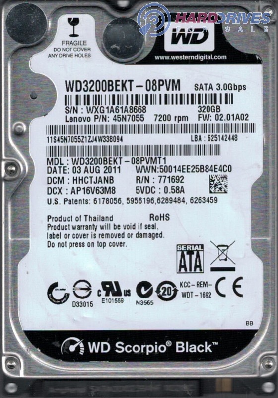 WD3200BEKT-08PVMT1