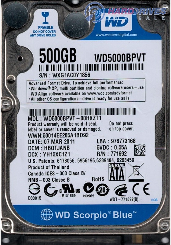WD5000BPVT-00HXZT1
