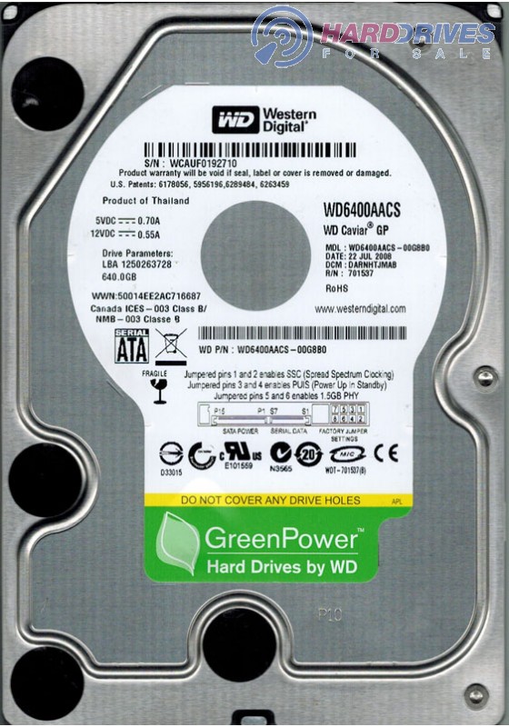 WD6400AACS-00G8B0