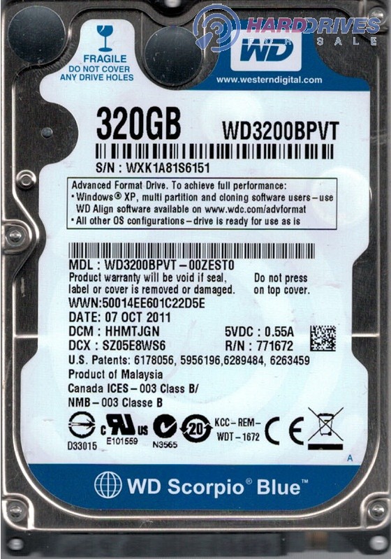 WD3200BPVT-00ZEST0
