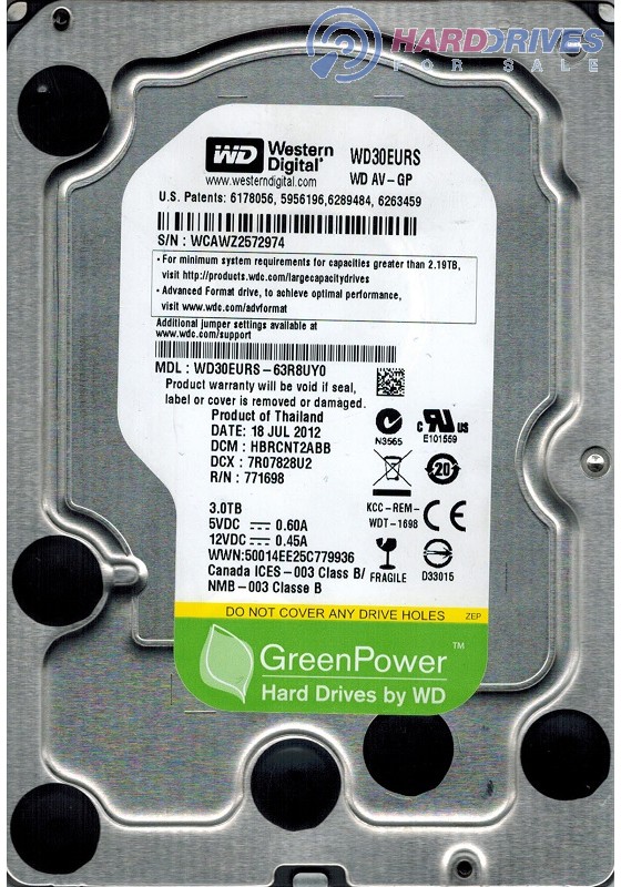 WD30EURS-63R8UY0 