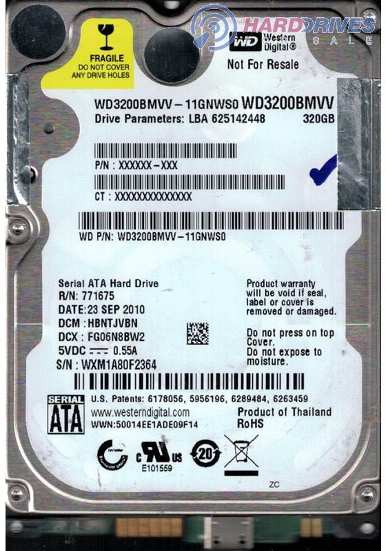 WD3200BMVV-11GNWS0