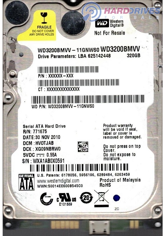 WD3200BMVV-11GNWS0