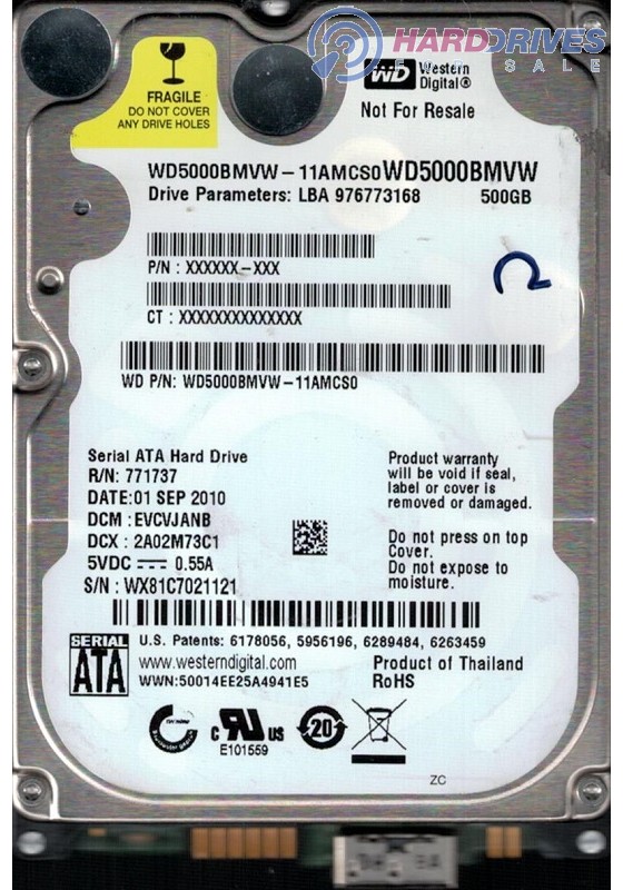 WD5000BMVW-11AMCS0