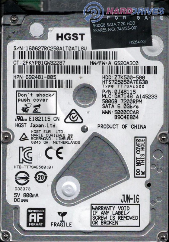 HTS725050A7E630