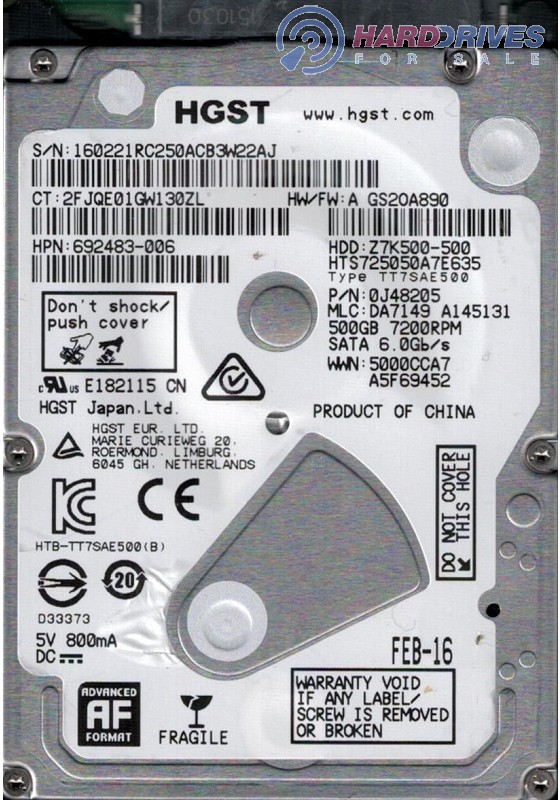 HTS725050A7E635