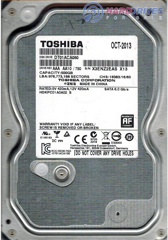 DT01ACA050 AAA AA10/750