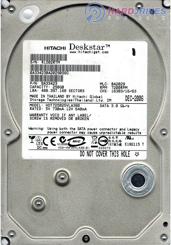 HDT725025VLA380 