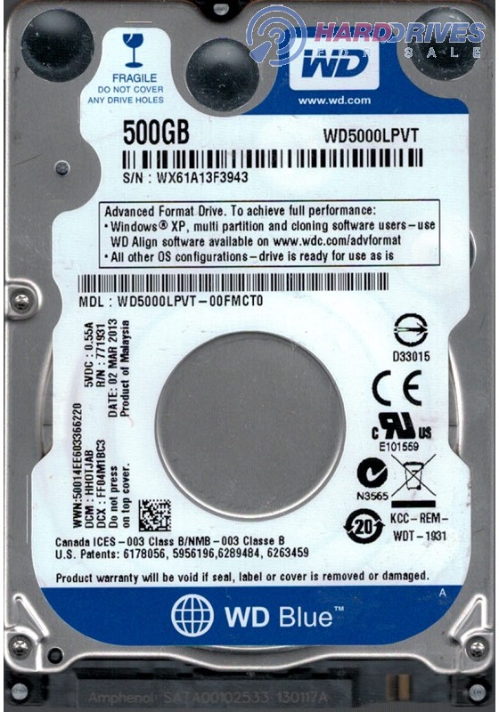WD5000LPVT-00FMCT0