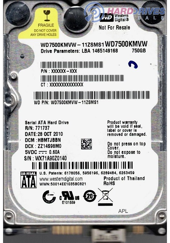 WD7500KMVW-11ZSMS1