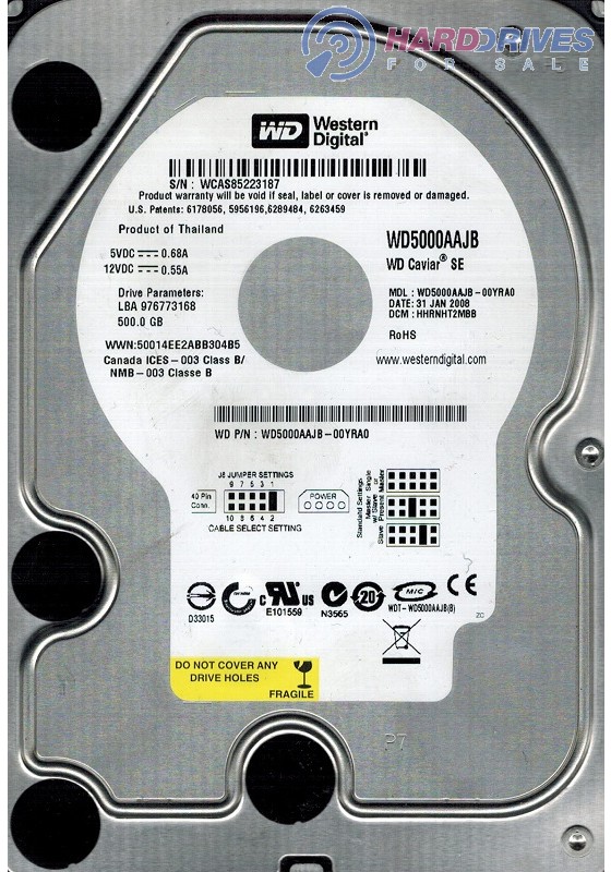 WD5000AAJB-00YRA0